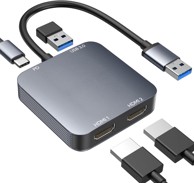 USB 3.0 na dual HDMI adapter 4u1