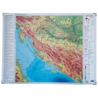 TRSAT Stolna karta Hrvatske, 64 x 49 cm, obostrana, plastificirana