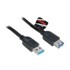 AKASA USB 3.0 kabel, Type-A, 1,5 m, crni, AK-CBUB02-15BK