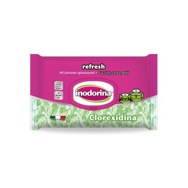 INODORINA Refresh Clorexidine vlažne maramice, 40 komada
