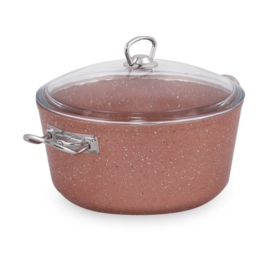 GURAL PORSELEN Ružičasti aluminijski lonac s poklopcem Classic, ø 26 cm