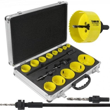 MAR-POL Set krunskih pila za gipsane ploče i drvo 19–76 mm, ALU kofer