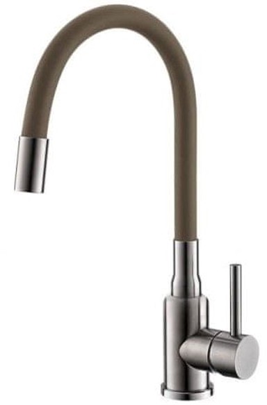 ALVEUS Kuhinjska slavina Flexa, krom mat, bež