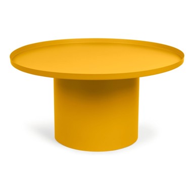 KAVE HOME Stolić za kavu Fleksa promjer 72 cm metalni senf žuti