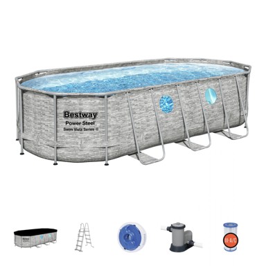 BESTWAY Montažni bazen, 549 x 274 x 122 cm, Power Steel Swim VISTA s