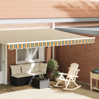 Tenda valance za okvir od 4.5 m, 4.3 x 0.2 m, zelena i žuta