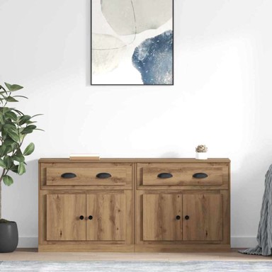 Komode s ladicama 2 kom 70x35,5x67,5 cm, hrast