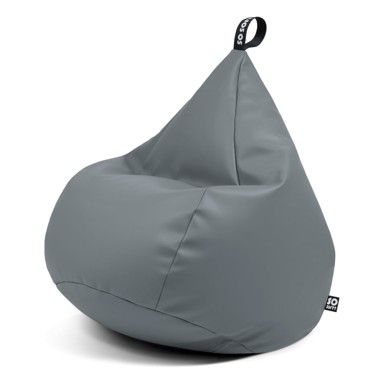 SO SOFT? Siva vreća za sjedenje od imitacije kože Drop XL