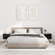 Zidni noćni ormarići 2 kom Crna 41,5 x 36 x 28 cm