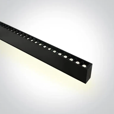 Nadgradna svjetiljka DM38150BU/B/C, linearna LED 40 W + 20 W up, 4000 K, 3800 lm + 1800 lm, IP20, crna