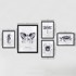 WALLITY Slike u setu od 5 komada Butterfly 