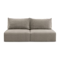 MAKAMII Bež sklopiva/s prostorom za odlaganje sofa 216 cm Kalena, 216x102x86 cm