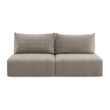 MAKAMII Bež sklopiva/s prostorom za odlaganje sofa 216 cm Kalena, 216x102x86 cm
