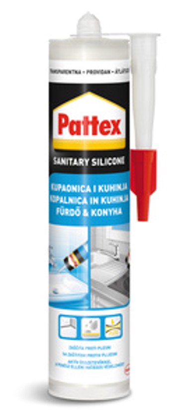 PATTEX Sanitarni silikon Pro transparentni 280 ml