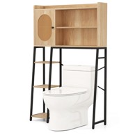 NORTHIX WC ormarić kupaonski, 89 x 29 x 139 cm, PE ratan, prirodna