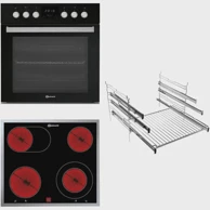 BAUKNECHT Set štednjak HEKO H500, crna