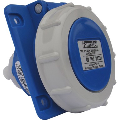 FAMATEL Zidna utičnica 10°, 16A, 220-240V, 3 polna (3P+T), H9, IP67