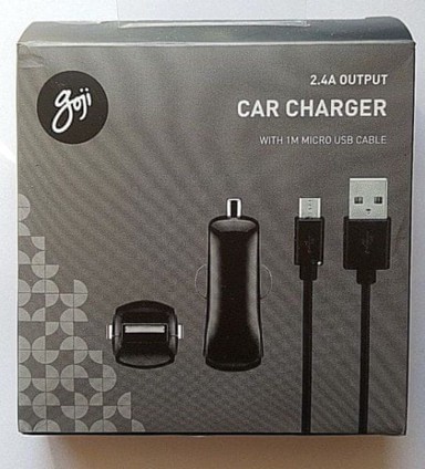 GOJI Auto punjač, 2,4 A, Micro USB kabel 1 m