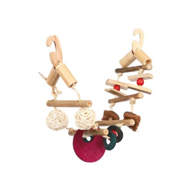 TRIXIE Igračka za ptice viseća, most prirodno drvo