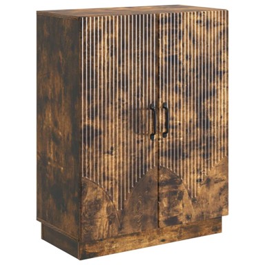 Krevet, 66 x 34,5 x 87 cm, konstruirano drvo, dimljeni hrast