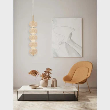 NOVA LUCE Visilica Klelia NL9236393, LED 30 W, 3000 K, 2482 lm, mjedeno-zlatna
