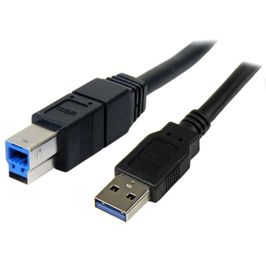 StarTech.com 3 m, USB 3.0-A - USB 3.0-B USB kabel USB 3.2 gen 1 (3.1 gen 1) USB A USB B 5 Gbit/s, crno