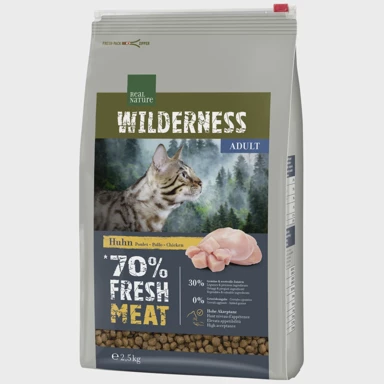 REAL NATURE Hrana za mačke CAT WILDERNESS FRESH MEAT ADULT PILETINA, 2,5kg