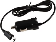 POWERY Auto punjač za navigacijske sustave s TMC antenom, 12–24 V, Mini-USB, 1000 mA