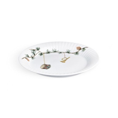 KÄHLER DESIGN Desertni porculanski tanjur Hammershøi Christmas, bijeli s božićnim motivom, ⌀ 19 cm