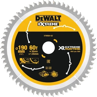 DEWALT List kružne pile, 19 cm, 60 zuba, za drvo
