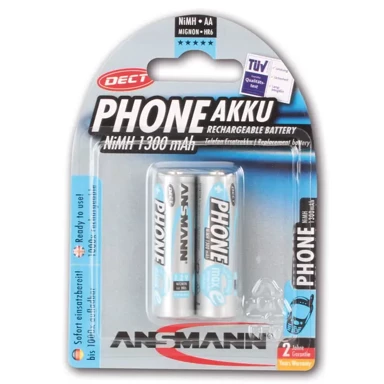 ANSMANN Baterija DECT HR6 Mignon, NiMh, 2xAA, 1300 mA