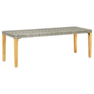 Vrtna klupa, od poliratana, 80 cm, siva