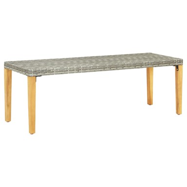 Vrtna klupa, od poliratana, 80 cm, siva