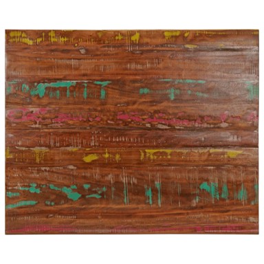 Ploča za stol, 100 x 80 x 3,8 cm, masivno obnovljeno drvo