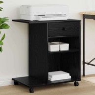 Držač za printer 60x40x68,5 cm konstruirano drvo, crni hrast