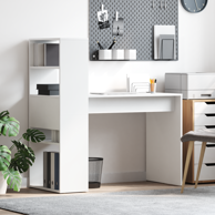 Radni stol 113x54x120 cm od konstruiranog drva, bijeli