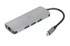 IBOX Docking stanica IUH3RJ4K, USB-C, 3x USB-A, 1x HDMI, 1x SD/microSD, 1x USB-C PD, 1x ethernet, srebrni