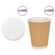 Papirnate šalice za kavu s poklopcem 1000 kom, 400 ml