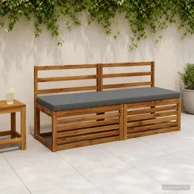 Jastučić za klupu Vught 140 x 50 cm melange, sivi