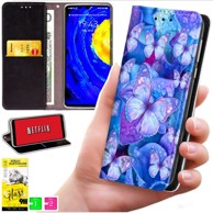 BLUEMOON Futrola tipa novčanik za Honor X5C Plus / X5C 4G - maska s uzorkom + zaštitno staklo 9H