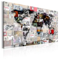 Slika Map Banksy inspiration 90x60