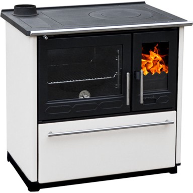 PLAMEN Peć na drva 850 GLAS lijevi, bijeli