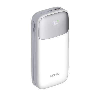 LDNIO Powerbank PQ20 20000mAh 22.5W, USB-C + Lightning, bijela