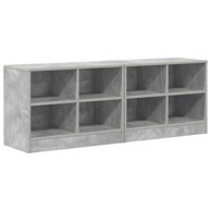 Ormarić za krevet s policom, 2 pcs, betonska siva, 66 x 33 x 48 cm