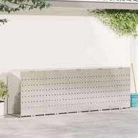 Skladištenje kanti za 3 kante Srebrno 340 x 77.5 x 115.5 cm