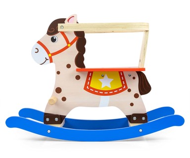 MILLY MALLY Drveni konjić za ljuljanje, plavi