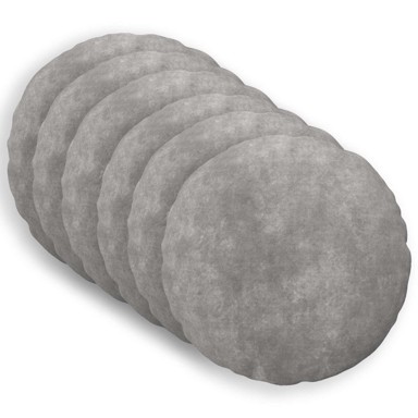 Ukrasni okrugli jastuci od mikroflisa, 6 kom., Ø 40 cm, svijetlosivi