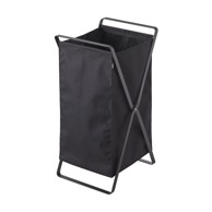 YAMAZAKI Crna košara za rublje Tower Laundry