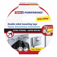 TESA Dvostrana pjenasta montažna traka jaka 5 mx19 mm, bijela