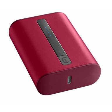 CELLULARLINE Powerbank prijenosni punjač THUNDER, 10000 mAh, crveni
